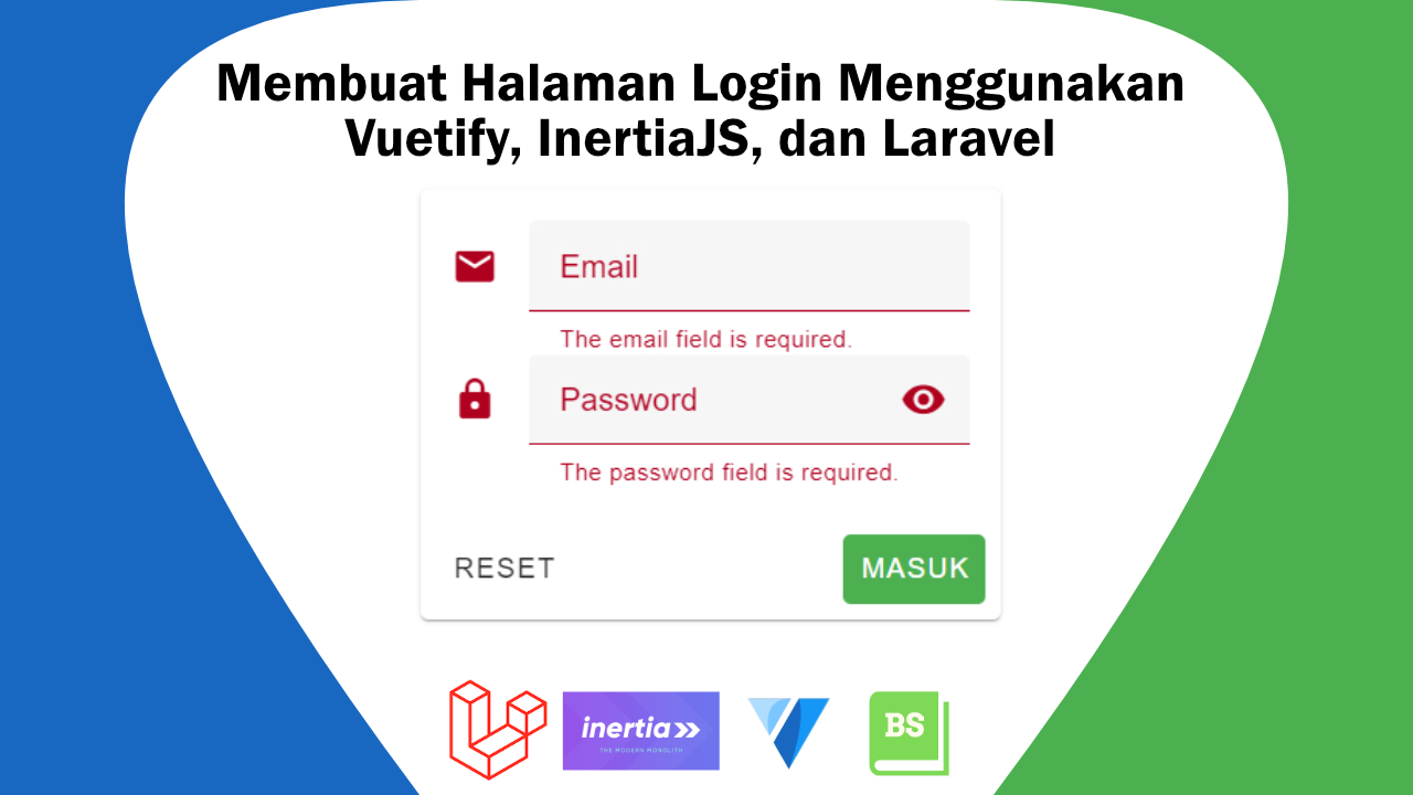 contoh desain halaman login vuetify