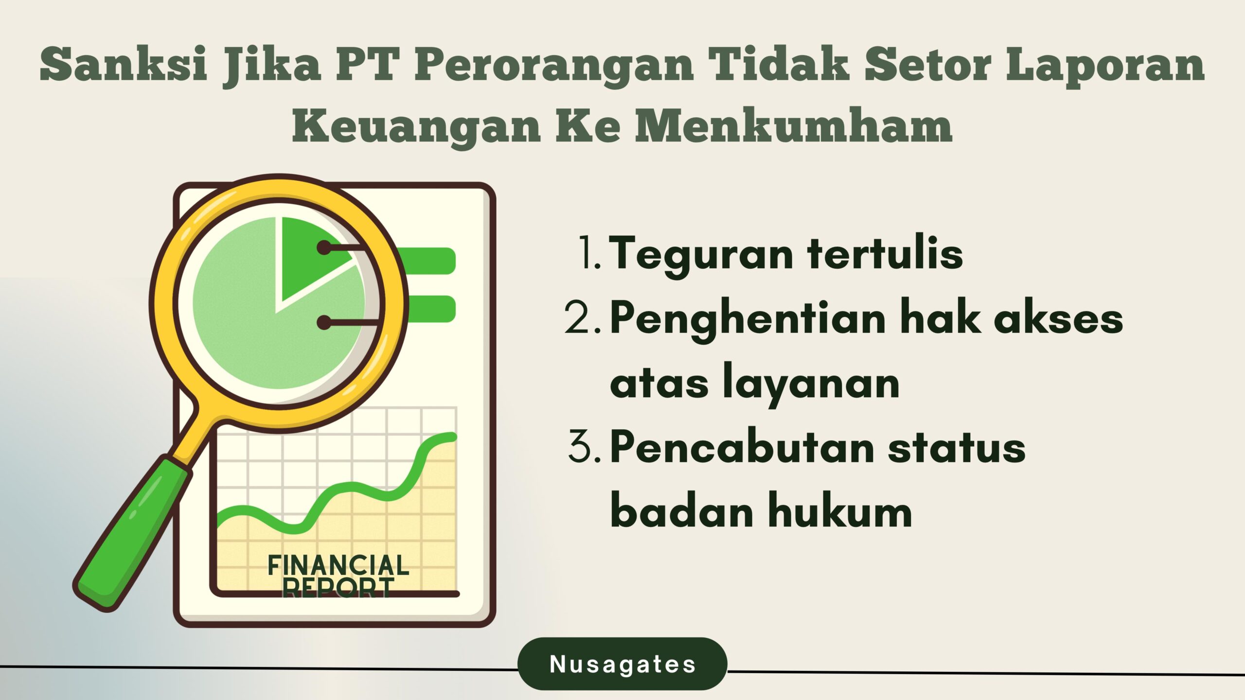 Sanksi Jika PT Perorangan Tidak Setor Laporan Keuangan Ke Menkumham