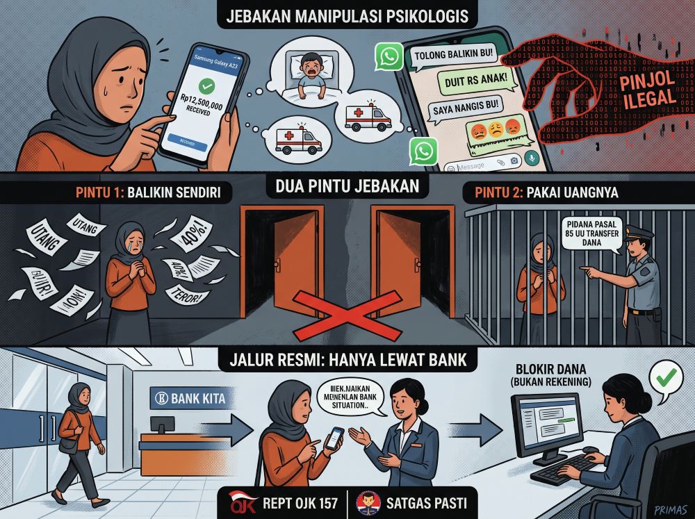 Modus Salah Transfer Rekening: Jebakan Utang Pinjol Ilegal Baru - Ilustrasi modus salah transfer berujung utang pinjol Gemini Ilustrasi modus salah transfer berujung utang pinjol - Gemini